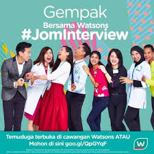 Jawatan kosong kerajaan & swasta terkini 2021. Watsons Recruitment Drive Bangi Kajang Putrajaya Cyberjaya Bukit Jalil De Centrum Kajang 24 May 2021