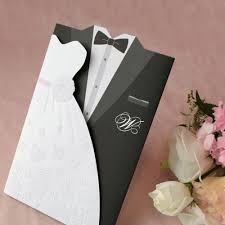 1sample Set Bride And Groom Wedding Invitations Dress And Tuxedo Cards Tu004 Wedding Invitations Unique Wedding Invitations Discount Wedding Invitations