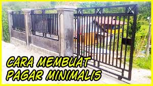 Pas terali pagar ( besi besi hollo ) + upah pasang pek. Cara Membuat Pagar Rumah Model Minimalis Rumah Kita Youtube