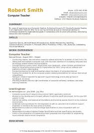 Cv format pick the right format for your situation. Computer Teacher Resume Samples Qwikresume