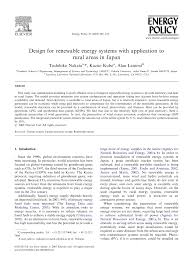 PDF) Design For Renewable Energy Systems With Application To Rural Areas In  Japan