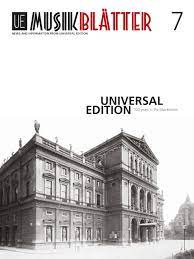 Musikblätter Edition 7 by Universal Edition - Issuu
