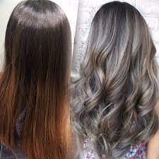 Grey Babylights And Balayage By Marjorie Lux Salon Glamiris Guytang Mushroom Hair Hair Styles Dyed Hair
