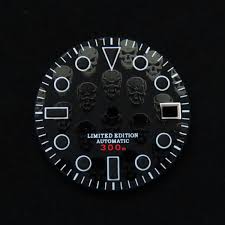 Skull Matte Black Dial For Seiko Mod Apple Watch Custom Faces Dial Seiko Mod