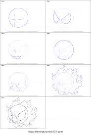How to Draw Gastly from Pokemon printable step by step drawing sheet :  DrawingTutorials101.com | Easy pokemon drawings, Drawing sheet, Manga  drawing tutorials