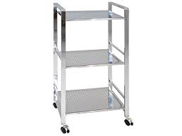 Badezimmer rollwagen , homfa rollwagen nischenwagen allzweckwagen küchenwagen, rollcontainer aus kunststoff, rollwagen mona für ihre küche in eiche hell | wohnen.de. Rollwagen Badmobel Badregal Feststellrollen Chrom 3 Ablagen Serie Nobility Greiff