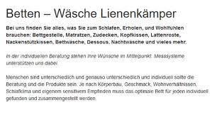 1 mit bewertungen öffnungszeiten ☎ kontakt & zusatzinfos jetzt auswählen! Betten Matratzenberatung Altena Bettenfachgeschaft Lienenkamper Boxspringbetten Matratzen Bettdecken Seniorenbetten Betten Lienenkaemper