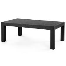 Bungalow5 Lacquered Grasscloth Parsons Coffee Table Black Cocktail Tables Living Room Coffee Table Table