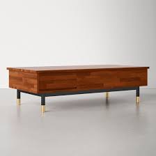 This is a coffee table with solid wood feet structure and lifting function, adding more functionality and modernity to your living room, aiming to maximize efficiency and make life easier. Camryn Solid Wood Storage Lift Top Coffee Table Reviews Allmodern