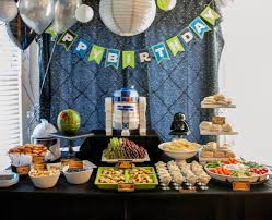 Looking for some inspiration for birthday party food ideas? Author Robin King Blog Star Wars Party With R2d2 Cake Star Wars Party Star Wars Party Decorations Star Wars Party Favors