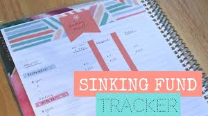 sinking funds tracker how to track