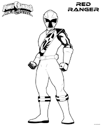 Coloriage Ninja Steel Power Rangers Red Ranger Dessin Ninja à imprimer