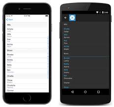 Drag the letters or the words into alphabetical order. Listview Appearance Xamarin Microsoft Docs