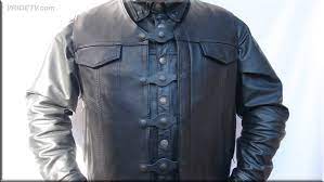 Sons Of Anarchy Style V Neck Leather Vest From Fox Creek Leather