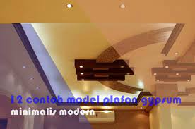 Plafon minimalis kesan modern dengan lampu led. 12 Contoh Model Plafon Gypsum Minimalis Modern Desain Model Furniture