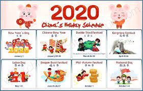 Check 2020 china calendar with public holidays list. China Public Holiday Calendar 2020 Holidays In China Holiday Calendar Festivals In China