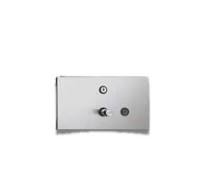 Soap Dispensers,. Push Button, Liquid, Stainless Steel, Recessed,  Horizontal, 52 oz Capacity, AS-0326