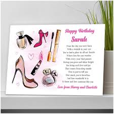 We have an outstanding selection of 30th birthday gifts that will make their 30th easier to come to terms with! Personalised 13th 16th 18th 21st 30th Birthday Gifts For Her Custom Birthday Gifts For Daughter Sister Niece Auntie Best Friends Mum Makeup Shoes Perfume Birthday Poem Amazon Co Uk Handmade