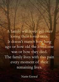 Family Never Gets Over The Death Of A Loved One – Thelifeididntchoose
