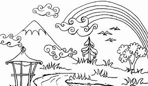 Salah satu cara untuk mengenalkan alam pada anak tk dan sd kelas awal adalah dengan mewarnai gambar pemandangan. Gambar Pemandangan Gunung Untuk Mewarnai Gambar Mewarnai Hd