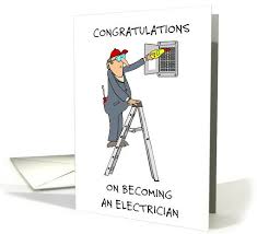 Congratulations Electrician Graduate Cute Cartoon Man Card Congratulations Graduate Cards Congratulations