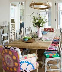 Inspiration Snapshot Boho Chic Dining Belle Maison Quirky Home Decor Mismatched Dining Chairs Dining Room Decor