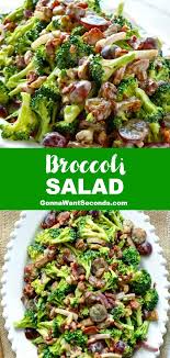 Easy Broccoli Salad Recipe Recipe In 2020 Broccoli Salad Recipe Grape Salad Recipe Salad Recipes