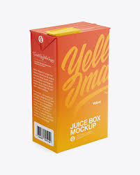 Download Juice Box Mockup High Angle Shot In Box Mockups On Yellow Images Object Mockups PSD Mockup Templates
