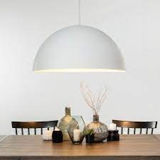 Hang a dome pendant above your dining room table or living room gathering spot for a luminous conversation starter, or place one in a foyer or entryway for a warm and welcoming glow. Metal Dome Extra Large Pendant Lamp White Includes Energy Efficient Light Bulb Project 62 Pendant Ceiling Lamp Metal Lighting Energy Efficient Light Bulbs
