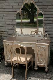 This table is perfect for a dining room, it extends into the center becoming a large table that can. Antique White Vanity Set Ideas On Foter