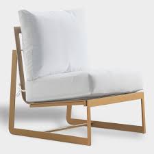 Gold Laila Armless Outdoor Patio Occasional Chair By World Market Outdoor Chairs Occasional Chairs Outdoor Side Chairs