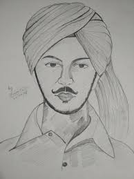 Artwork Sketch Black And White Bhagat Singh Shaheed Bhagat Singh Bhagat Singh Sketches Art Sketches