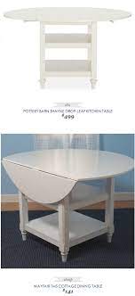 Pottery Barn Shayne Drop Leaf Kitchen Table Copycatchic Dining Table In Kitchen White Round Dining Table Kitchen Bar Table