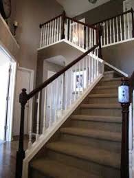 Black And White Stair Railing Ideas Gray Walls And Side Of The Stairs Deep Chocolate Brown Stair Railing With White Trim Hallway Wall Colors Hallway Colours Sunroom Remodel