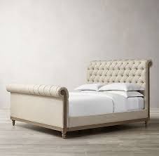 Secondly the chesterfield comes in a variety of leg options such as oak, natural, wenge or silver. Deconstructed Chesterfield Sleigh Fabric Bed With Footboard Bed With Footboard Fabric Bed Fabric Sleigh Bed