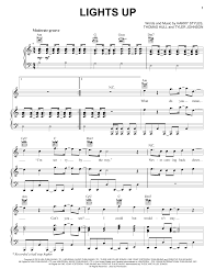 Harry Styles Lights Up Sheet Music Notes Chords Score Download Printable Pdf Style Lyrics Sheet Music Notes Piano Sheet Music Letters