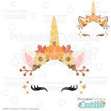Download Autumn Unicorn Face Free Svg File Free Svgs For Silhouette Cricut