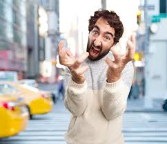 Crazy man angry expression | Free Photo