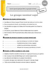 Groupe Nominal 4eme Primaire Exercice Evaluation Revision Lecon