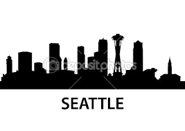 Skyline Seattle Seattle Skyline Silhouette Seattle Skyline Painting Skyline Silhouette
