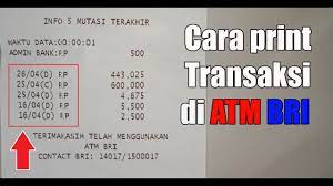 Check spelling or type a new query. Cara Print Out Mutasi Rekening Bri Di Atm Youtube