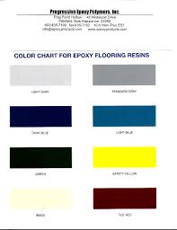 Solvent Free Epoxy Floor Paint Color Chart
