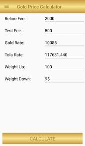 Here, you can calculate the gold rate per gram, oz, tola, kg in all karats. Gold Lab Price Calculator For Android Apk Download