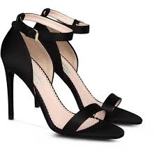 Black Ankle Strap Sandals Heels Stella Mccartney Black Silk Satin Sandals Black Sandals Ankle Strap Fashion Shoes Sandals Buckle Sandals