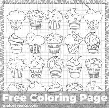 When we think of october holidays, most of us think of halloween. Cupcakes Coloring Page Make Breaks