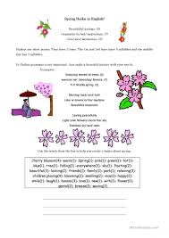 Haiku is concrete and concise, capturing a moment in a handful of words. English Esl Haiku Worksheets Most Downloaded 8 Results