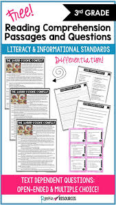 Reading Comprehension Passages And Questions Free 3rd Grade Distance Learning Comprehension Passage Reading Comprehension Passages Reading Comprehension