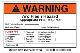 These markings can include floor marking tape, floor signs, and labels. Arc Flash Labeling Requirements Comply With 2021 Nfpa 70e Bradyid Com