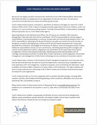 The chief financial officer is accountable for the administrative, financial, and risk management operations of a business. Youth In Need We Are At Once Happy And Sad To Announce Facebook