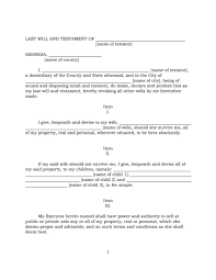 Do not form part of the estate and will therefore not be subject to probate. Free Georgia Ga Last Will And Testament Template Fillable Forms